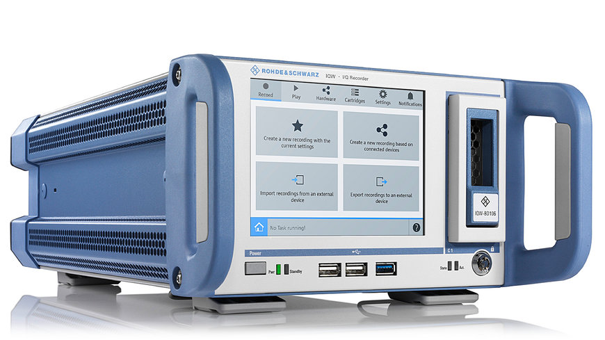 El registrador de datos I/Q de banda ancha R&S IQW100 permite realizar pruebas de campo en el laboratorio con instrumentos de rango medio